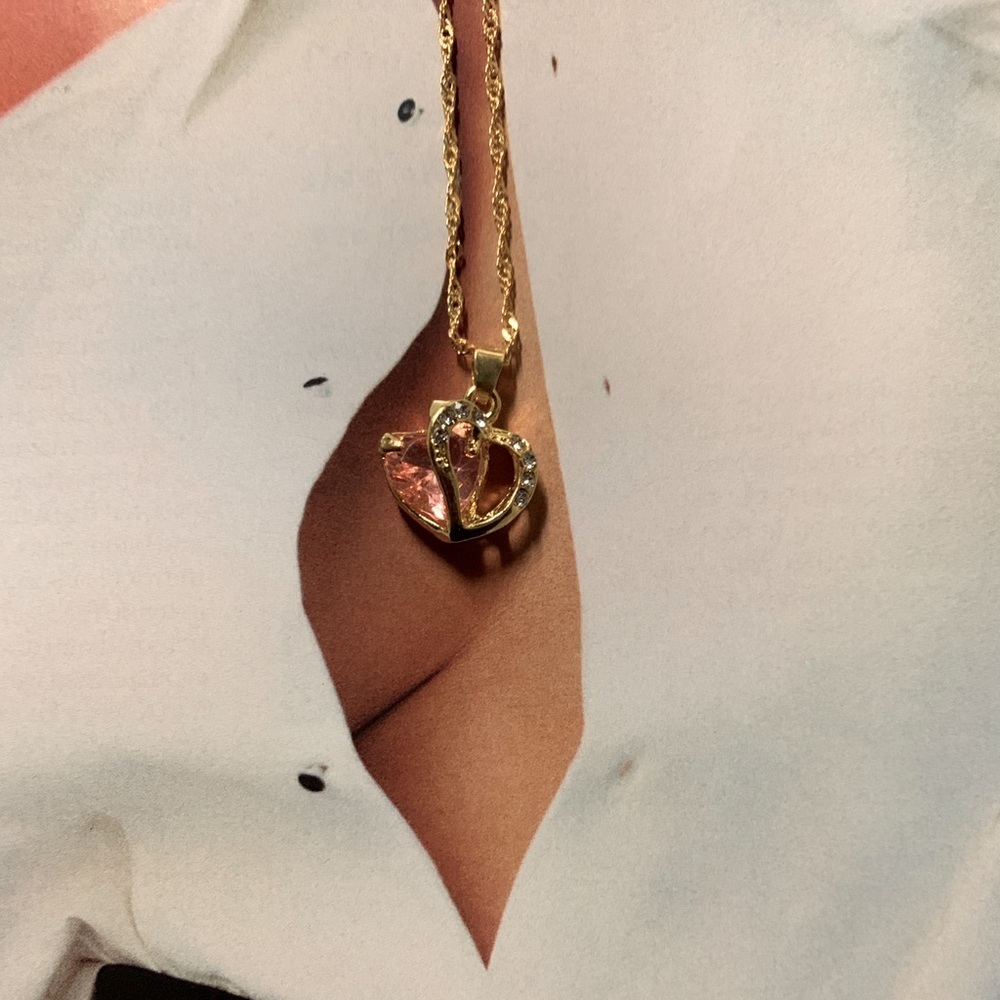 18K Gold Plated Heart Pendant Necklace